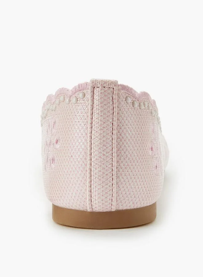 Little Missy PINK Girls Laser Cut Ballerina Shoes for Women | Best Price UAE